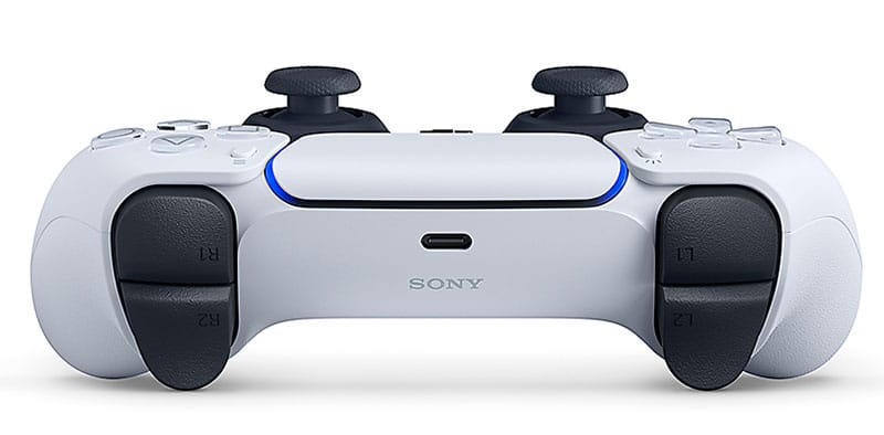 Sony Playstation DualSense White Wireless Controller Top View Sony Playstation DualSense White Wireless Controller Top View