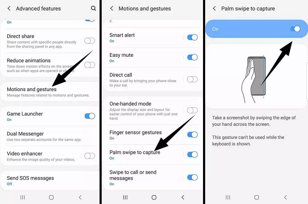 Take Screenshot Using Palm Swipe Take Screenshot Using Palm Swipe